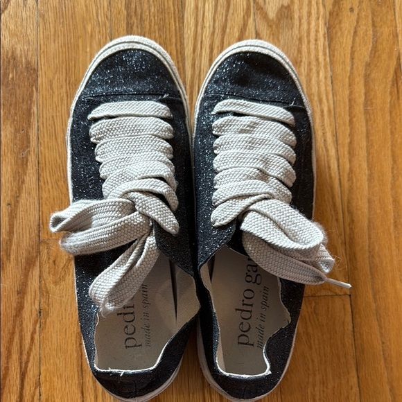 Pedro Garcia EU 37 US 6.5 Black and White suede Glitter Sneakers good condition - Picture 3 of 7